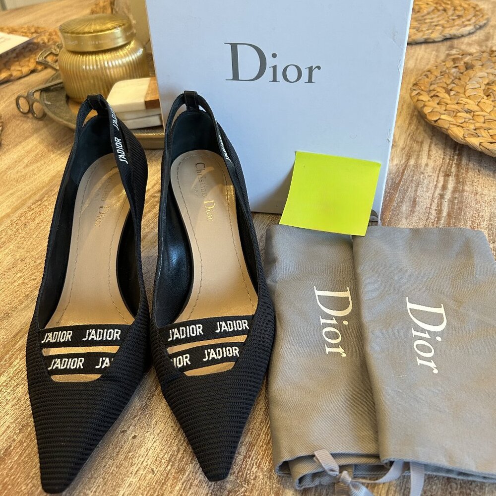 Dior J'ADIOR Kitten Heels, Black, Size 40